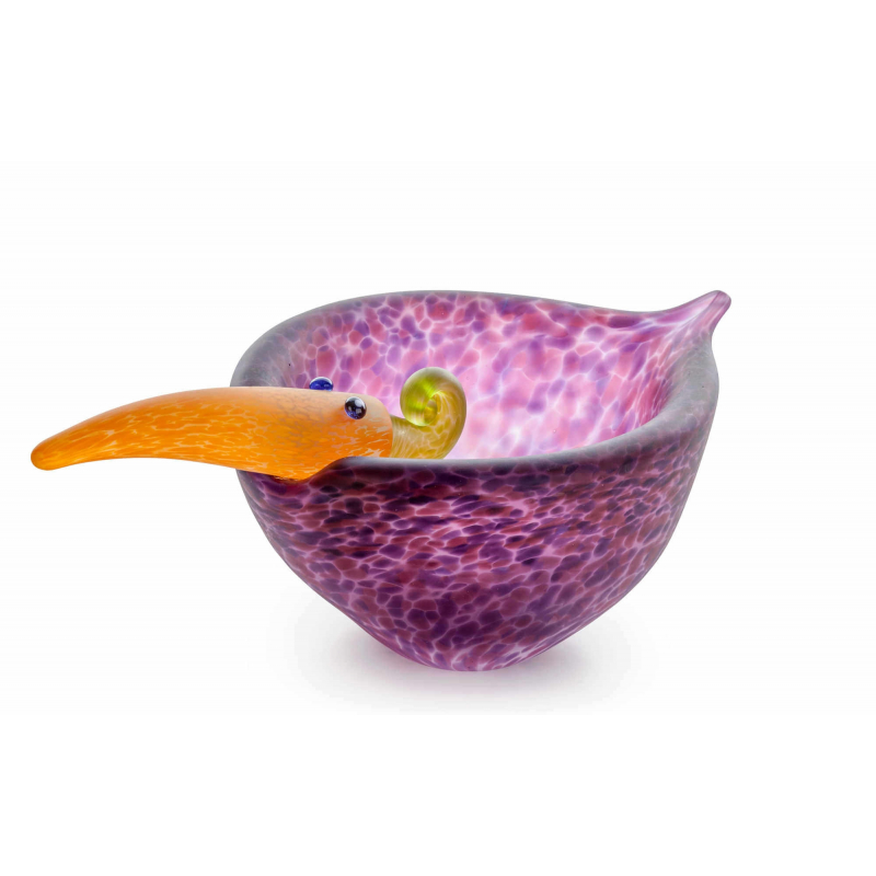 BOROWSKI PURPLE TWEEDY GLASS BOWL