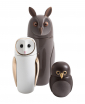 THREE ASSORTED OWL CONTAINERS BY MANOLO BOSSI 