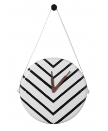 HORAMUR WALL CLOCK BY JAIME HAYON, BLACK AND WHITE STRIPES