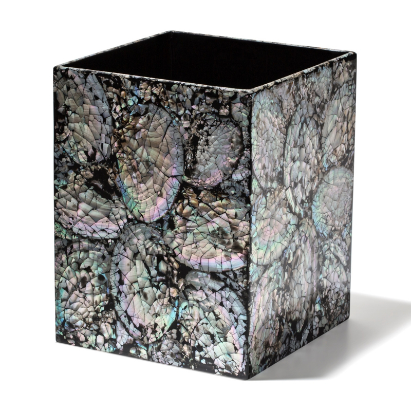 MOTHER OF PEARL WASTEBIN
