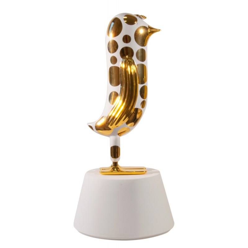 GOLD POLKA DOT HOPEBIRD SCULPTURE BY JAIME HAYON