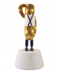 JAIME HAYON WHITE AND GOLD HOPEBIRD IN SUSPENDERS - from the back