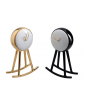 Two Infinity Clocks in black and in gold finish