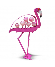 PINK FLAMINGO Outdoor Sculpture from Borowski Glass