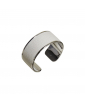 Pinetti White Napkin Ring in Chrome Finish