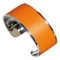 LIVERPOOL ORANGE LEATHER NAPKIN RINGS
