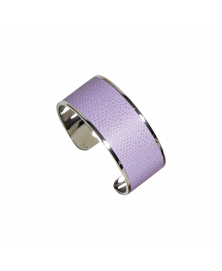 Pinetti Leather Napkin Ring in  Lavender Color and chrome finish