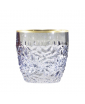 Light Blue Glass with Golden Rim