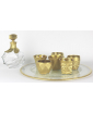 OANDA BOTTLE & a set of 6 golden tumblers from Capriccio Collection by Vetrerie di Empoli