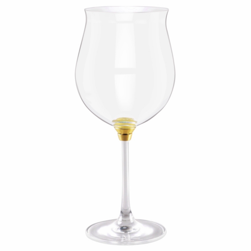 Gira e Rigira Wine Glass 66 in Gold Finish