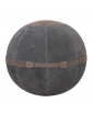 Aura Sitting Ball in Soft Gray Suede Leather Finish