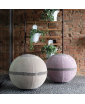 Two AURA Suede Sitting Balls by Maurizio Casini. Staged photo.