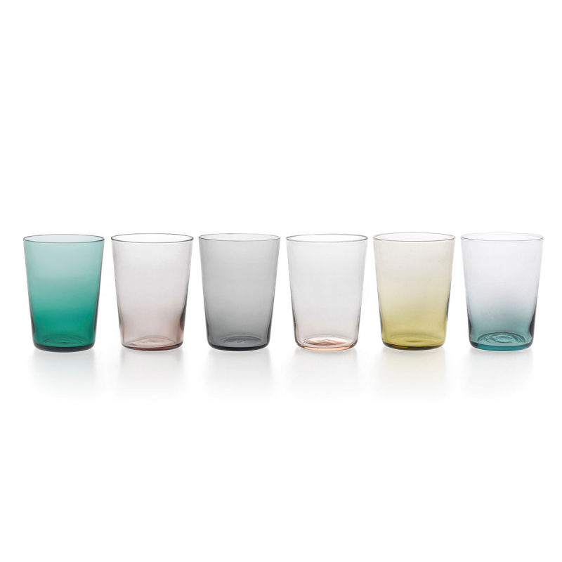 High Ball Glasses Set Of 6 Glassware Drinking Multicolor Tumblers Water  Cocktail