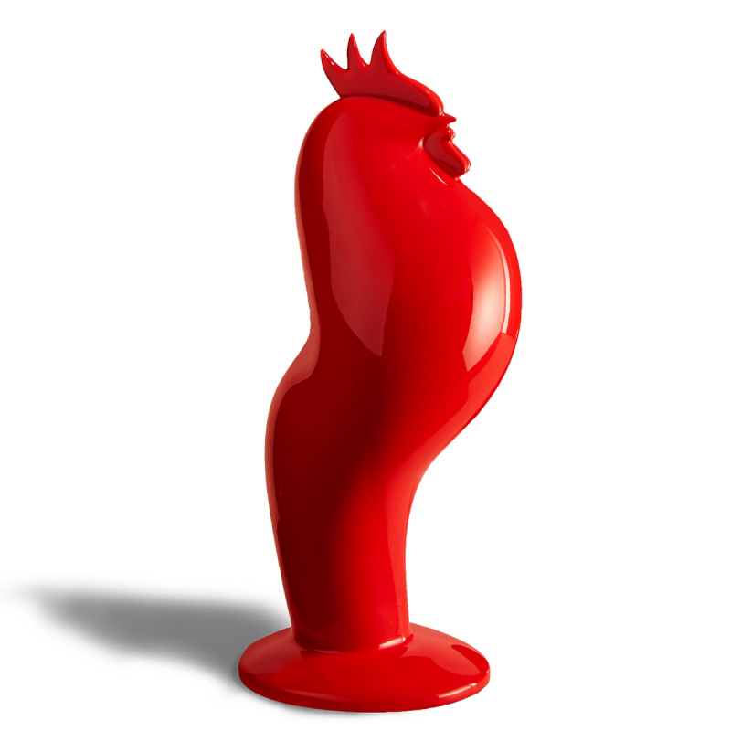 COQART RED ROOSTER SCULPTURE