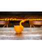 TENDER BOROWSKI YELLOW GLASS SWAN BOWL