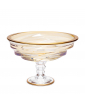 OVAL AMBER GLASS BOWL STAND