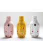 STRYPY PINK, YELLOW AND WHITE CERAMIC VASE BY JAIME HAYON