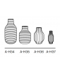 JAIME HAYON STRYPY SILVER LINED CERMIC VASE