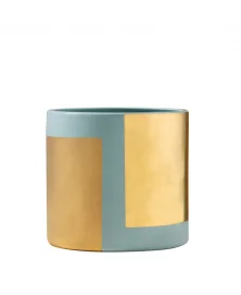 Light Blue and Gold Roller Vase by BOSA