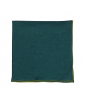 Set of 4 Dark Green Linen Napkins with Rolled Hem