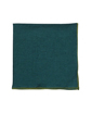 Dark Green Linen Napkin with Hem