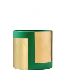True Green and Gold Roller Vase by BOSA