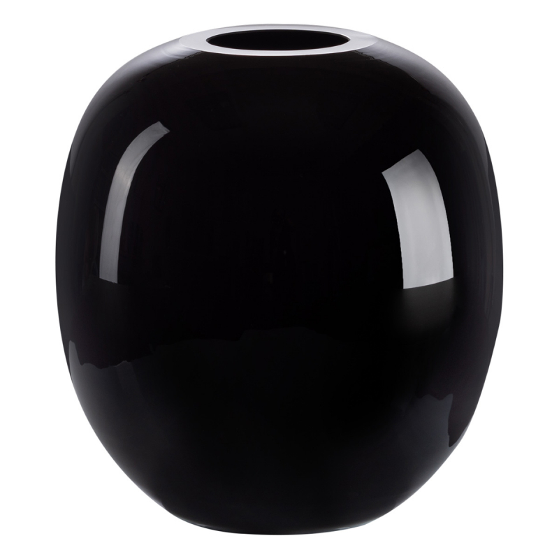 Black Oval vase by Frantisek Jungvirt, 2020