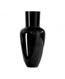 Jet Black Glass Vase by Frantisek Jungvirt, Garden Collection