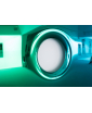 Sapphire Blue and Emerald Green Gradient Rondo Mirror, Close up
