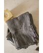 brown linen hand towels by Once Milano - staged photo