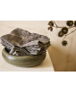 brown linen hand towels by Once Milano - staged photo