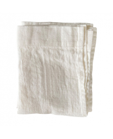 SET OF 5 WHITE LINEN HAND TOWELS