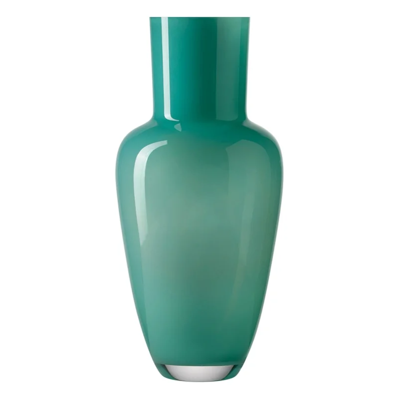 Frantisek Jungvirt Dark Turquoise Glass  Vase, Garden Collection