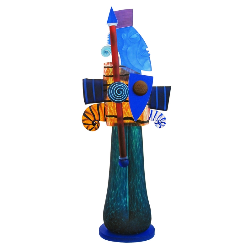 GUARD Multicolor Glass Sculpture by Pawel Borowski