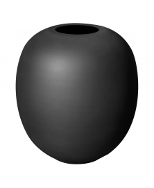 Silky Black Oval vase by Frantisek Jungvirt, 2022