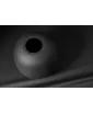 Silky Black Oval vase as seen from the top.