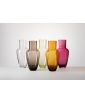 Group of five glass vases in a variety colors by Frantisek Jungvirt.