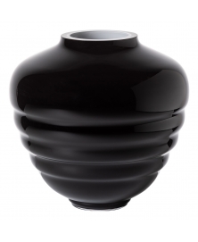 COCO black-white glass vase by Frantisek Jungvirt