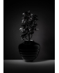 COCO black-white glass vase by with faux flowers