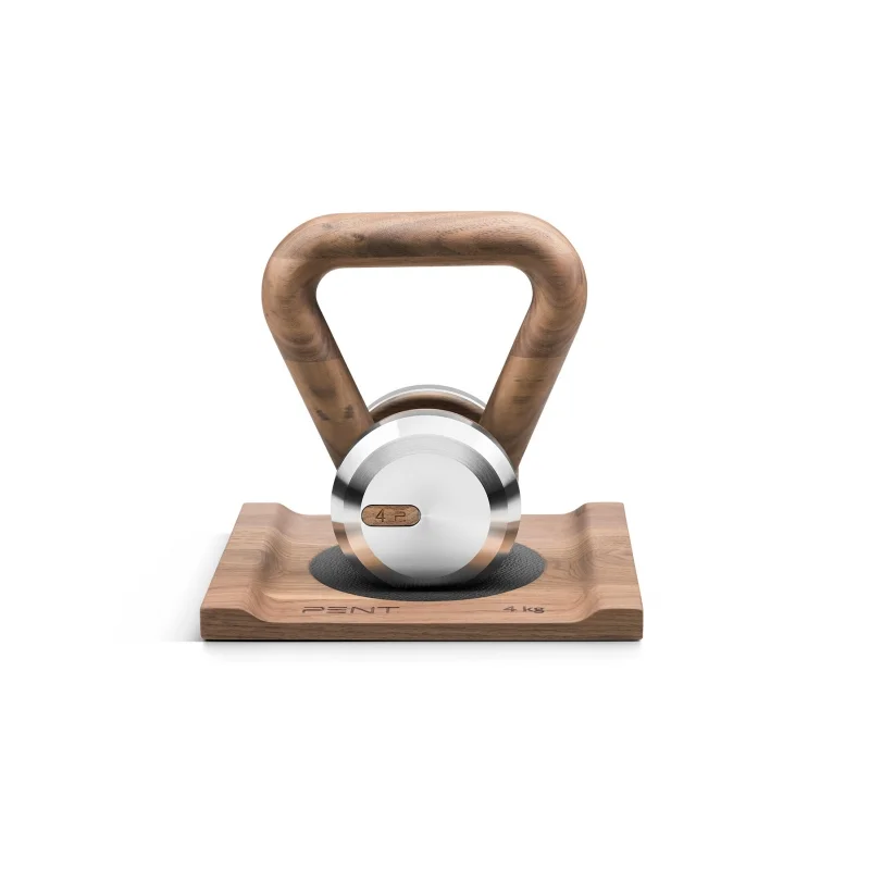 LOVA Luxury Kettlebell with Solid Wood Stand