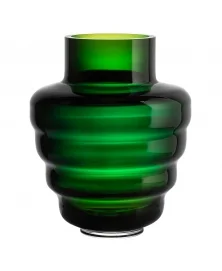 Green Bonsai Wavy Glass Vase by Frantisek Jungvirt