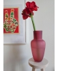 Red Glass Vase by Frantisek Jungvirt, Garden Basic Matt Collection. Staged image.
