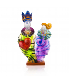 KING & QUEEN Glass Sculpture by BOROWSKI