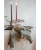 A table setting featuring a mint green Sicily napkin by Once Milano. staged photo