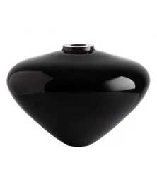 Black Fleur glass vase by Frantisek Jungvirt