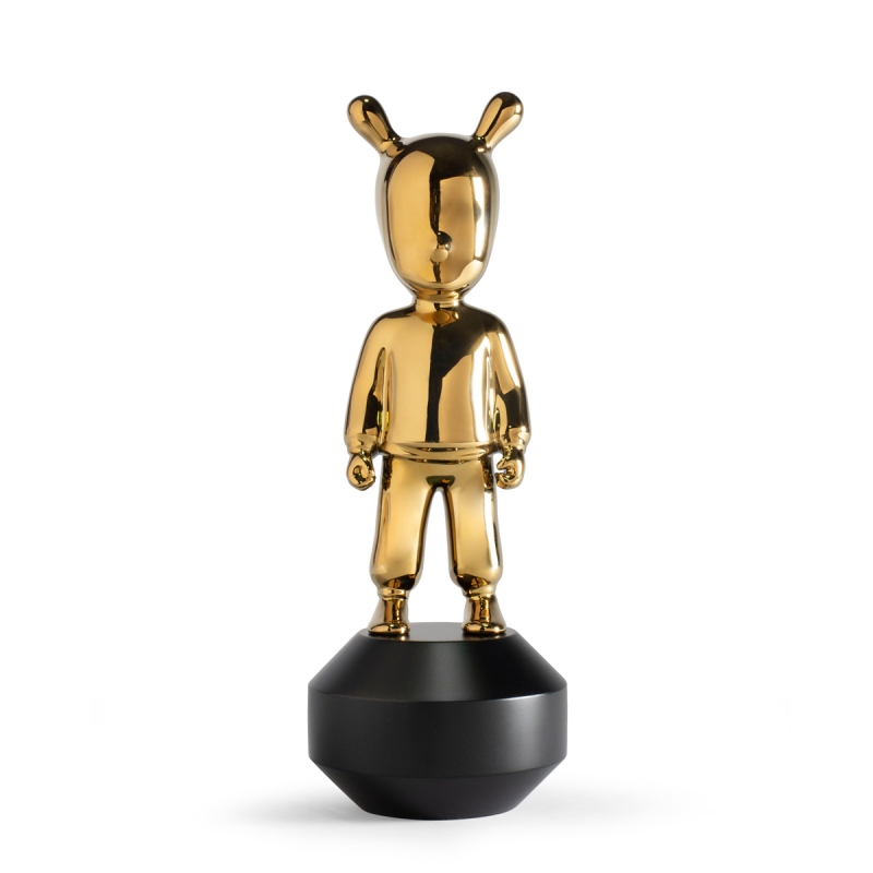 The Guest by Jaime Hayon in Shiny Gold on the Black Base