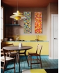 Two paintings by Alex Doll next to each other on the wall. Oil on Canvas by Alex Doll. Lifestyle Visualisation Vertical.