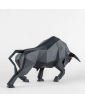 Black Matt Porcelain Bull from Lladro. Origami collection.