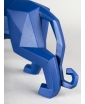 Cobalt Blue Origami Panther. Close up.