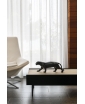BLACK MATT ORIGAMI PANTHER SCULPTURE ON TEH COFFEE TABLE